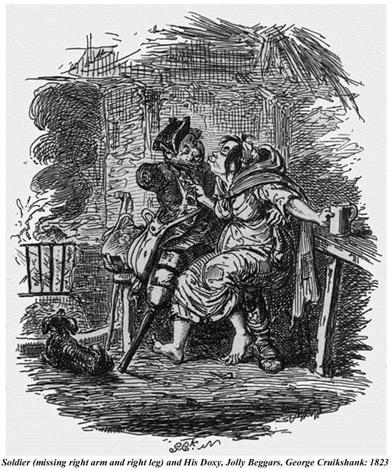 The Soldier and His Doxy Jolly Beggars G. Cruikshank 1823